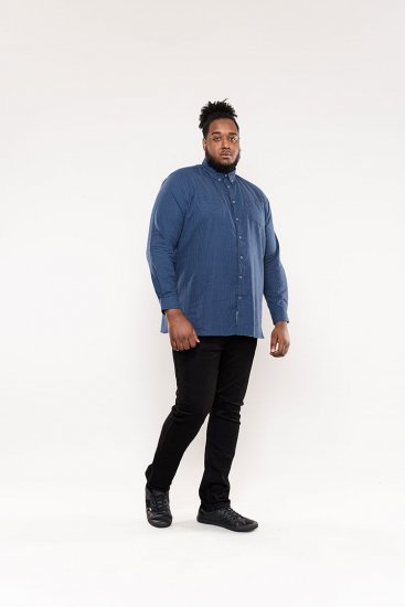 D555 Melbourne Gingham Check Long Sleeve Button Down Shirt - Hemden - Overhemden Grote Maten Heren
