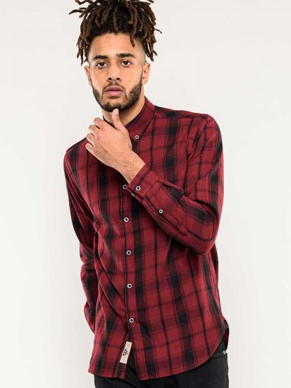 D555 Benalla Check Long Sleeve Button Down Shirt - Hemden - Overhemden Grote Maten Heren