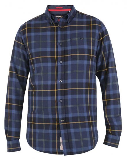 D555 Helston LS Flannel Shirt - Hemden - Overhemden Grote Maten Heren