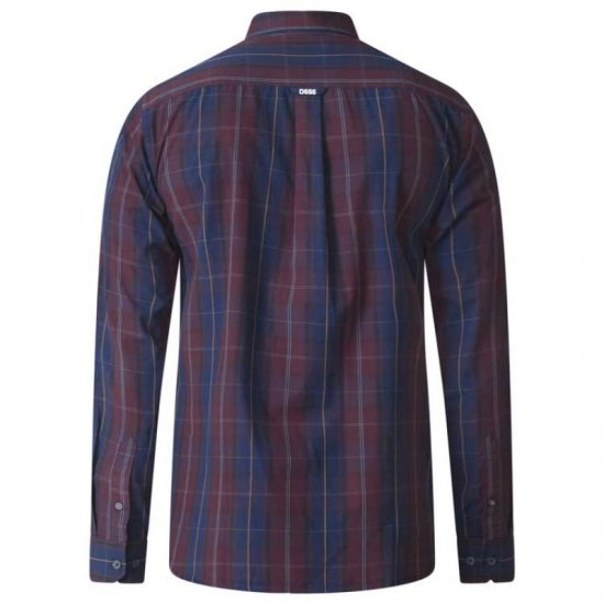 D555 Grady Long Sleeve Check Shirt - Hemden - Overhemden Grote Maten Heren