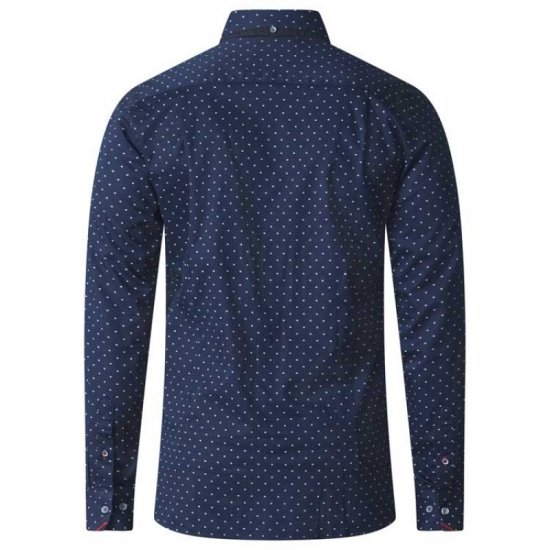 D555 Rashard Long Sleeve Printed Shirt - Hemden - Overhemden Grote Maten Heren