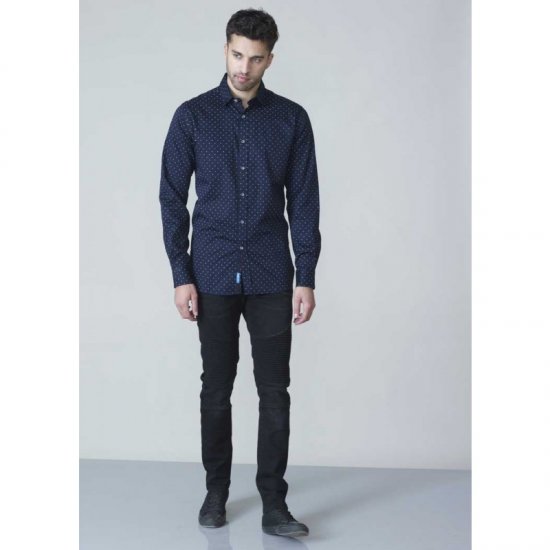 D555 Rashard Long Sleeve Printed Shirt - Hemden - Overhemden Grote Maten Heren