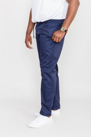 D555 Basilio Pants with elasticated waist Navy - Jeans & broeken - Jeans & Broeken Grote Maten Heren