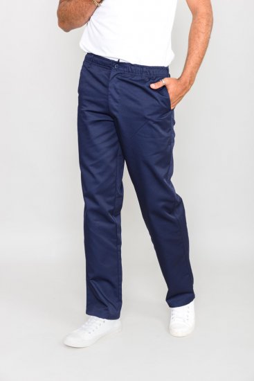 D555 Basilio Pants with elasticated waist Navy - Jeans & broeken - Jeans & Broeken Grote Maten Heren