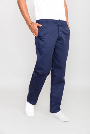 D555 Basilio Pants with elasticated waist Navy - Jeans & broeken - Jeans & Broeken Grote Maten Heren