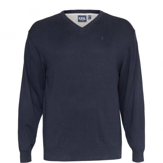 North Latitude V-neck knit Black - Sweaters & hoodies - Sweaters & Hoodies Grote Maten Heren