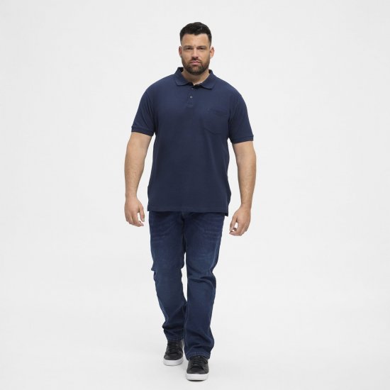 North Latitude Polo Navy Blue - Polo shirts - Grote Maten Poloshirts Heren