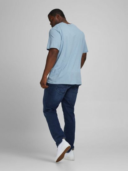 Jack & Jones JJMOON T-shirt Faded Denim - T-shirts - Grote Maten T-shirts Heren
