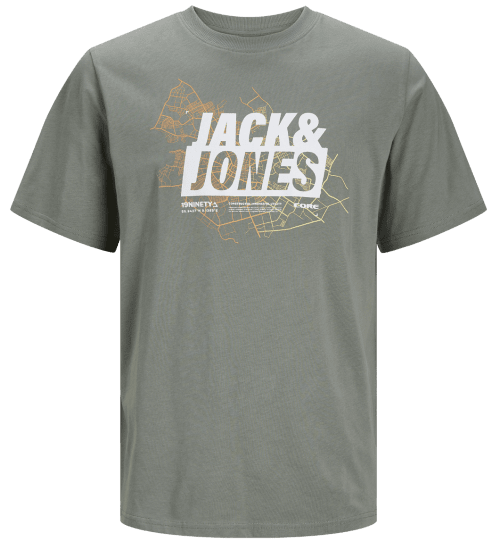 Jack & Jones JCOMAP LOGO T-Shirt Agave Green - T-shirts - Grote Maten T-shirts Heren