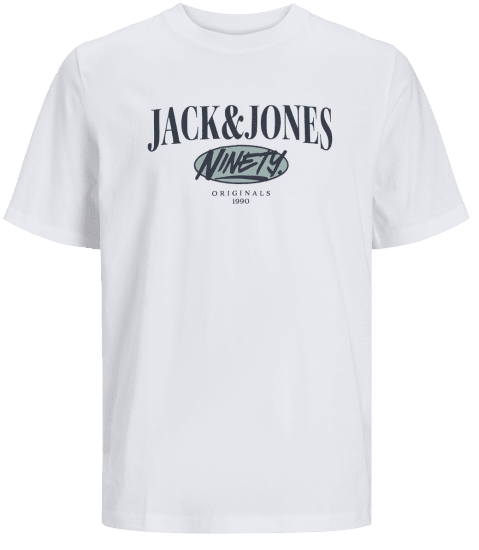 Jack & Jones JORCOBIN T-Shirt Bright White - T-shirts - Grote Maten T-shirts Heren