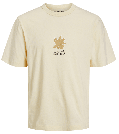 Jack & Jones JOREASTER ACTIVITY T-Shirt Buttercream - T-shirts - Grote Maten T-shirts Heren