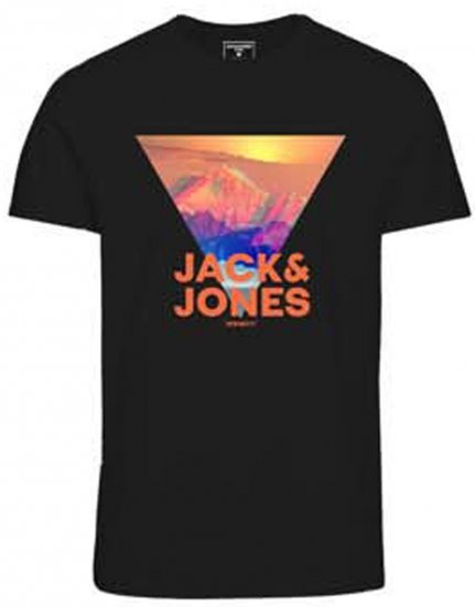 Jack & Jones JCOLOGO PRINT T-Shirt Black - T-shirts - Grote Maten T-shirts Heren