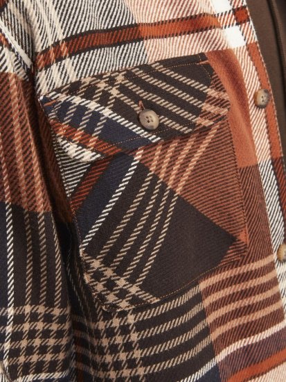 Jack & Jones Darren Flannel Overshirt bruin - Hemden - Overhemden Grote Maten Heren