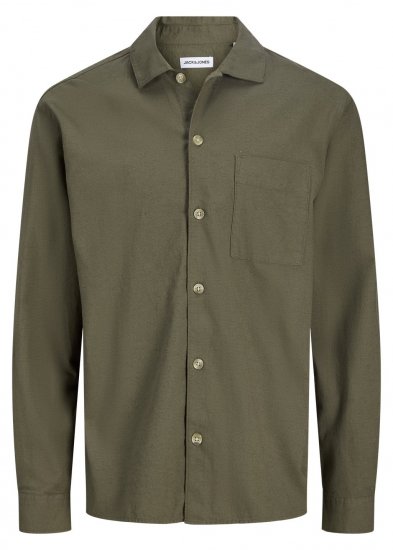 Jack & Jones Tristan Overshirt kaki - Hemden - Overhemden Grote Maten Heren