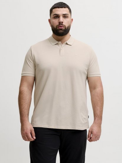Jack & Jones Weston Polo Lichtbeige - Polo shirts - Grote Maten Poloshirts Heren