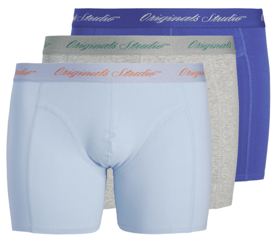Jack & Jones Jacnorrebro Effen Boxershorts 3-Pack Blauw - Ondergoed & zwem - Grote Maten Ondergoed Heren