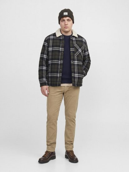 Jack & Jones Zac Teddy Overshirt Groen - Jassen - Grote Maten Herenjassen