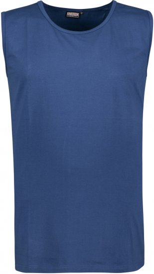 Adamo Rod Comfort Fit Tank Top Denim Blue - T-shirts - Grote Maten T-shirts Heren