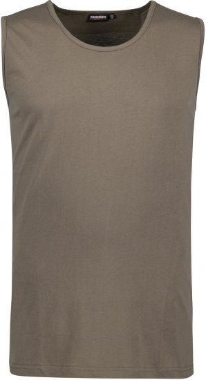 Adamo Rod Comfort Fit Tank Top Khaki - T-shirts - Grote Maten T-shirts Heren