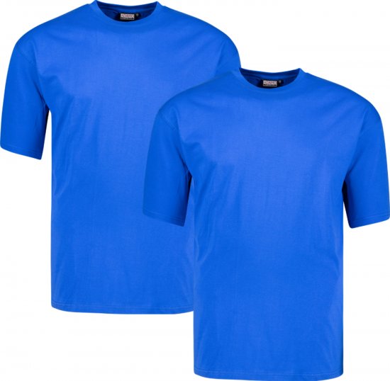 Adamo Marlon Comfort fit 2-pack T-shirt Royal Blue - T-shirts - Grote Maten T-shirts Heren