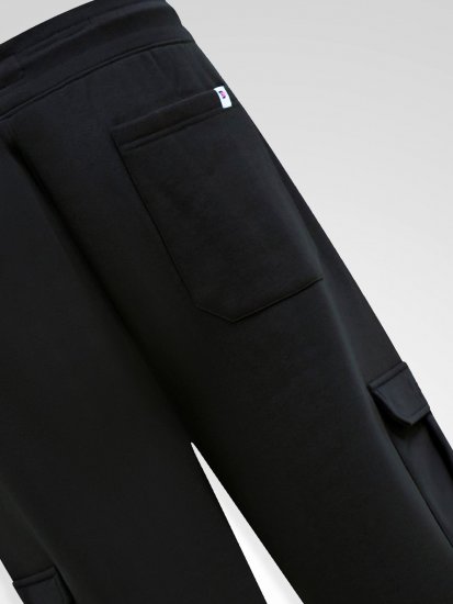 D555 Dexter 1 Cargo Jogger With Bear Embroidery TALL Zwart - TALL joggingbroeken - Joggingbroeken met TALL-pasvorm