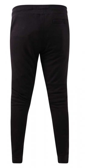 D555 Buckingham Cuffed Jogger With Side Pockets Black Tall Sizes - HERENKLEDING MT-6XLT - Tall Kleding Heren