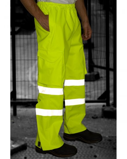 Leo Appledore Cargo Rain pants Hi-Vis Yellow - Werkkleding - Werkkleding Grote Maten Heren