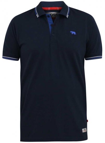 D555 SALFORD 1 Pique Polo Navy - Polo shirts - Grote Maten Poloshirts Heren