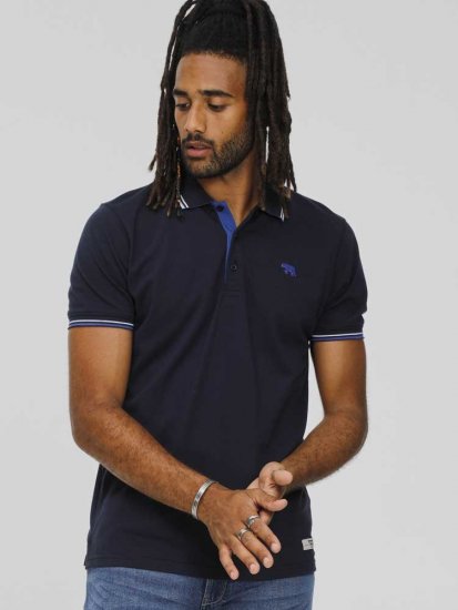 D555 SALFORD 1 Pique Polo Navy - Polo shirts - Grote Maten Poloshirts Heren