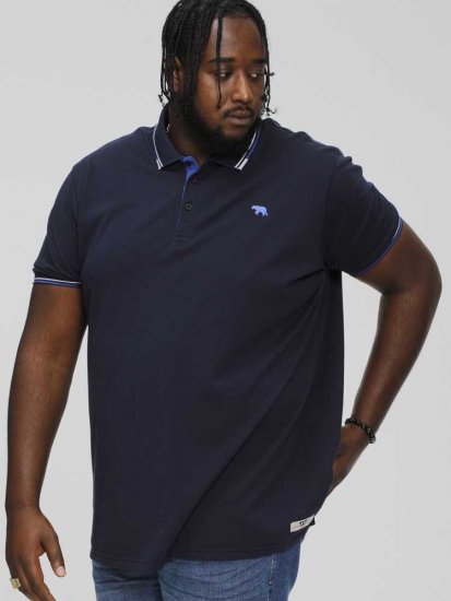 D555 SALFORD 1 Pique Polo Navy - Polo shirts - Grote Maten Poloshirts Heren