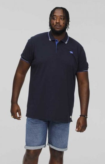 D555 SALFORD 1 Pique Polo Navy - Polo shirts - Grote Maten Poloshirts Heren