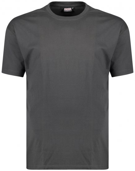 Adamo Bud Regular fit Heavy weight T-shirt Charcoal - T-shirts - Grote Maten T-shirts Heren