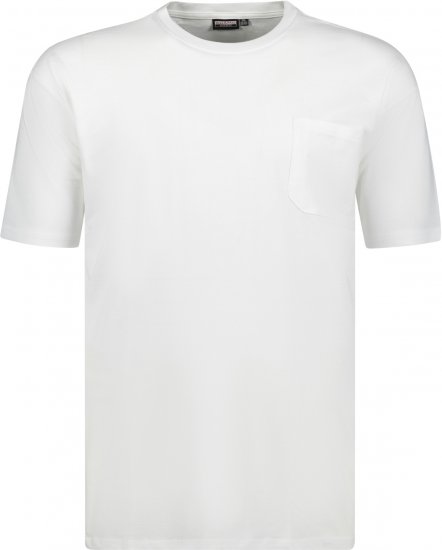 Adamo Kody Regular fit T-shirt with Pocket White - T-shirts - Grote Maten T-shirts Heren