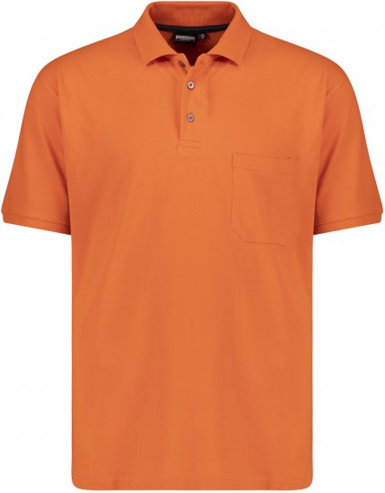 Adamo Klaas Regular fit Polo Shirt with Pocket Orange - Polo shirts - Grote Maten Poloshirts Heren
