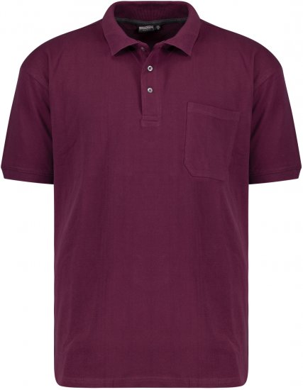Adamo Klaas Regular fit Polo Shirt with Pocket Blackberry - Polo shirts - Grote Maten Poloshirts Heren