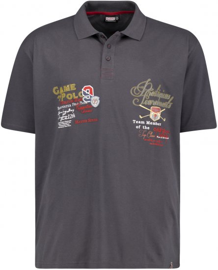 Adamo DURBAN Regular fit Polo Shirt Charocal - Polo shirts - Grote Maten Poloshirts Heren