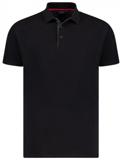 Adamo 139401 Poloshirt Zwart - Polo shirts - Grote Maten Poloshirts Heren