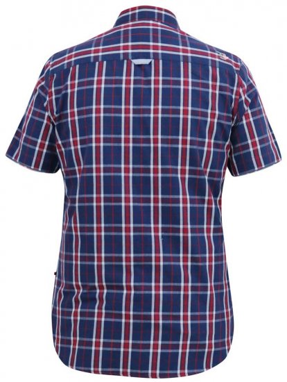 D555 ROYSTON S/S Shirt Navy - Hemden - Overhemden Grote Maten Heren