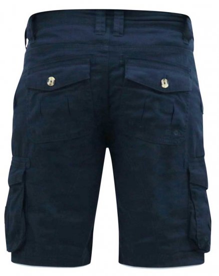 D555 RODNEY Cotton Cargo Shorts Navy - Shorts - Grote Maten Korte Broeken Heren