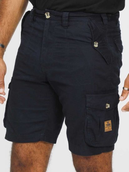 D555 RODNEY Cotton Cargo Shorts Navy - Shorts - Grote Maten Korte Broeken Heren