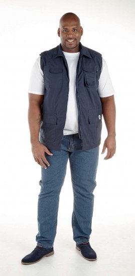 D555 Enzo Multi Pocket Waistcoat Navy - Sportkleding & outdoor - Grote Maten Sportkleding Heren