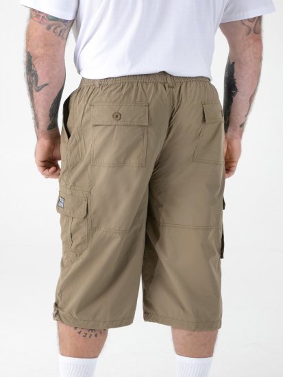 D555 Mason Cargo Shorts Sand - Shorts - Grote Maten Korte Broeken Heren