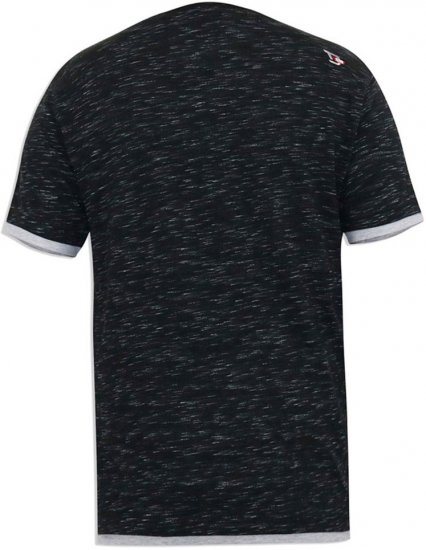 D555 DARREN Skull Printed T-Shirt With Double Layer On Hem & Cuff Black Reno - T-shirts - Grote Maten T-shirts Heren