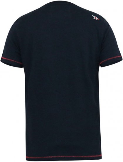 D555 JAGGER Legends Motor Bike Printed Crew Neck T-Shirt Navy - T-shirts - Grote Maten T-shirts Heren