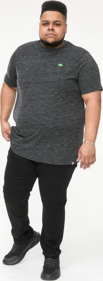 D555 ORSTON Reno Fabric Crew Neck T-Shirt With Chest Embroidery Black Reno - T-shirts - Grote Maten T-shirts Heren