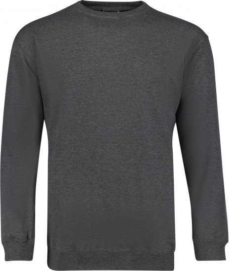 Adamo Athen Crew neck Sweatshirt Charcoal - Sweaters & hoodies - Sweaters & Hoodies Grote Maten Heren