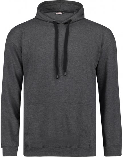 Adamo Athen Hoodie without Zipper Charocal - Sweaters & Hoodies - Sweaters & Hoodies Grote Maten Heren