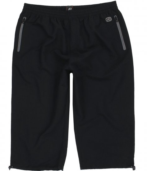 Adamo Oskar Capri Shorts Black - Joggingbroeken & shorts - Joggingbroeken & Shorts Heren Grote Maten