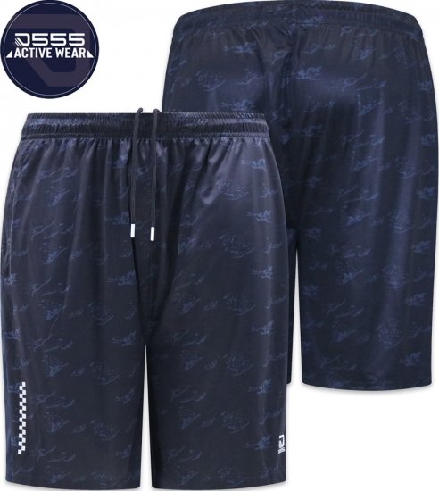 D555 Woking Dry Wear Fully Elasticated Polyester Shorts Navy - Sportkleding & outdoor - Grote Maten Sportkleding Heren