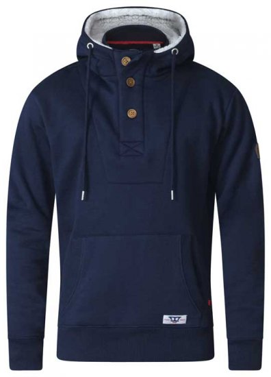 D555 Lorenzo Half zip Hoodie Navy - Sweaters & hoodies - Sweaters & Hoodies Grote Maten Heren